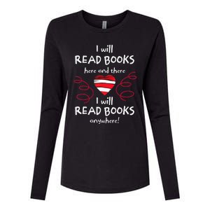 I Heart Books. Book Lovers. Readers. Read More Books. Womens Cotton Relaxed Long Sleeve T-Shirt