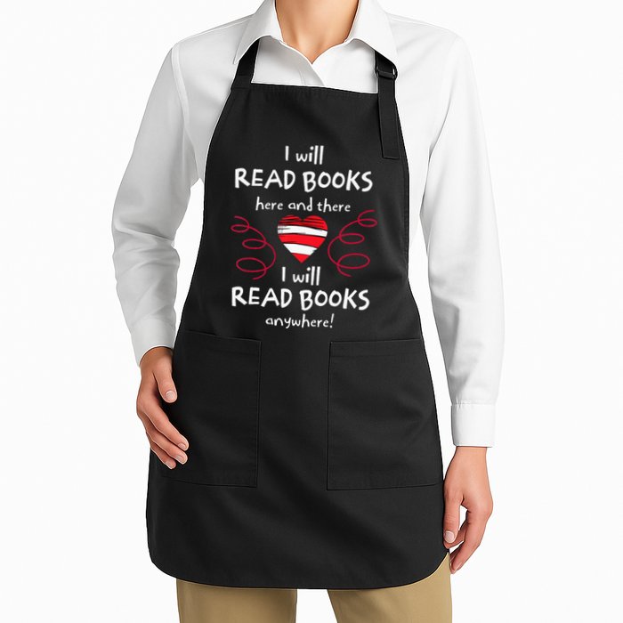 I Heart Books. Book Lovers. Readers. Read More Books. Apron