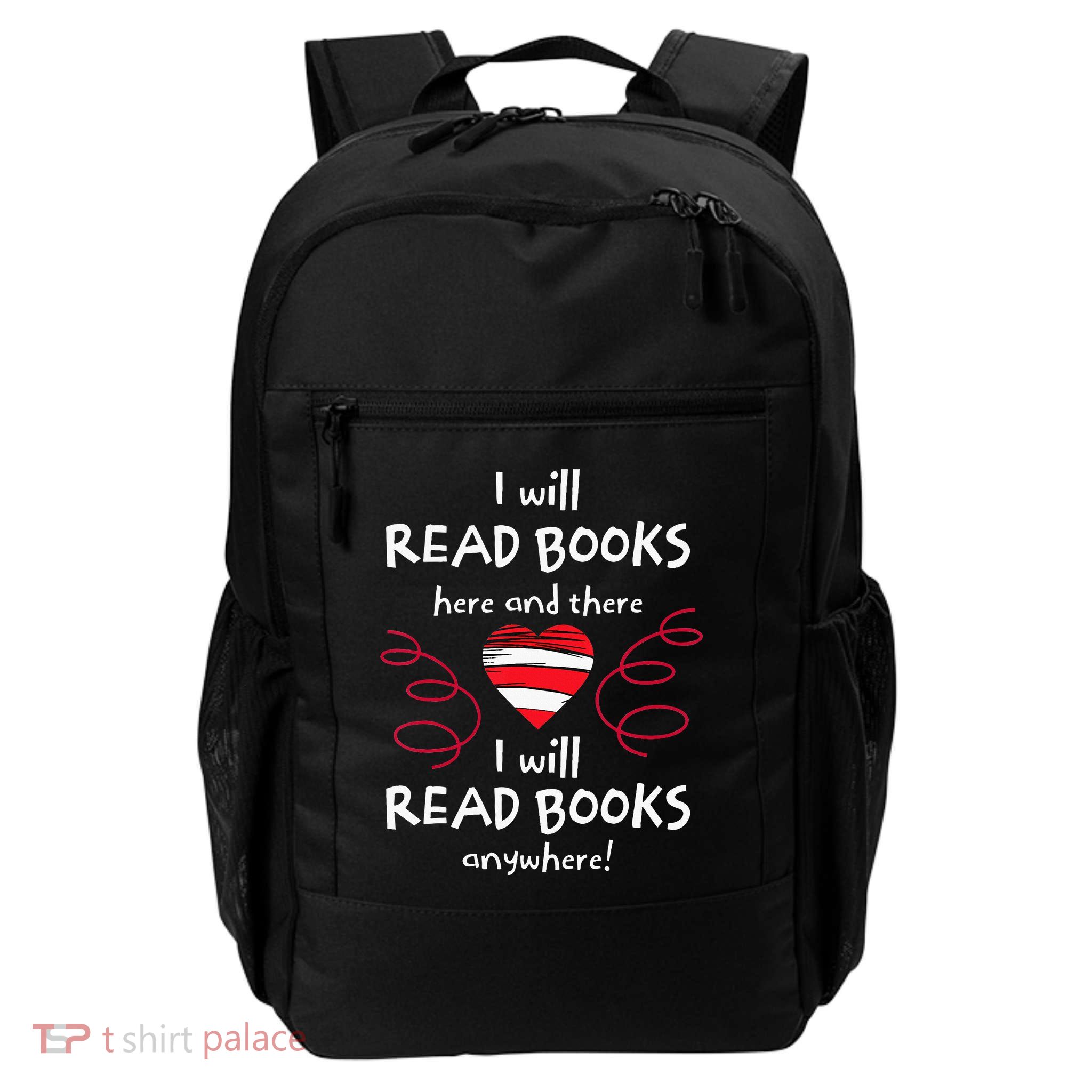 I Heart Books. Book Lovers. Readers. Read More Books. Backpack