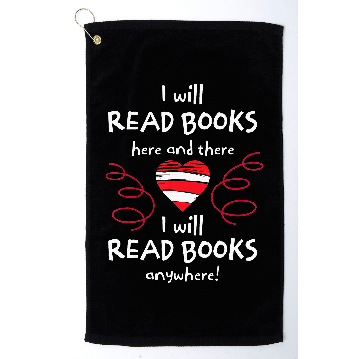 I Heart Books. Book Lovers. Readers. Read More Books. Golf Towel