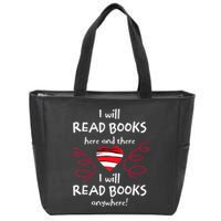 I Heart Books. Book Lovers. Readers. Read More Books. Zip Tote Bag