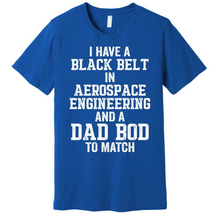 I Have Black Belt In Aerospace Engineering Dad Bod To Match Gift Premium T-Shirt