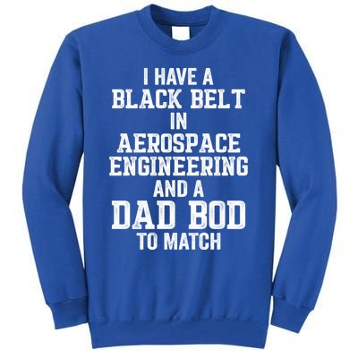 I Have Black Belt In Aerospace Engineering Dad Bod To Match Gift Tall Sweatshirt