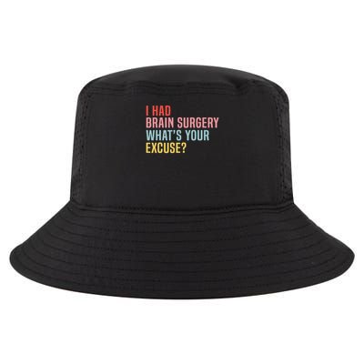 I Had Brain Surgery What's Your Excuse Retro Brain Surgery Cool Comfort Performance Bucket Hat