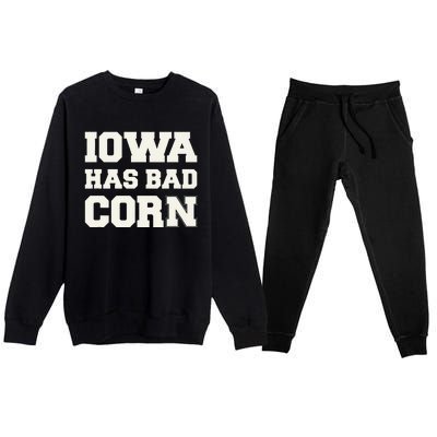 Iowa Has Bad Corn Premium Crewneck Sweatsuit Set