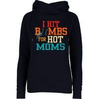 I Hit Bombs For Hot Moms (Baseball) Womens Funnel Neck Pullover Hood