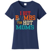 I Hit Bombs For Hot Moms (Baseball) Women's T-Shirt