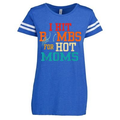 I Hit Bombs For Hot Moms (Baseball) Enza Ladies Jersey Football T-Shirt