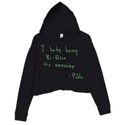 I Hate Being Bipolar It’s Awesome Bipolar Crop Fleece Hoodie