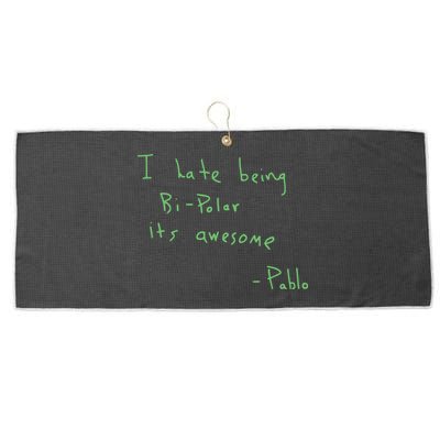 I Hate Being Bipolar It’s Awesome Bipolar Large Microfiber Waffle Golf Towel
