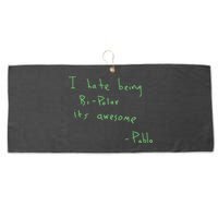 I Hate Being Bipolar It’s Awesome Bipolar Large Microfiber Waffle Golf Towel