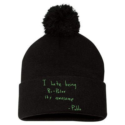 I Hate Being Bipolar It’s Awesome Bipolar Pom Pom 12in Knit Beanie