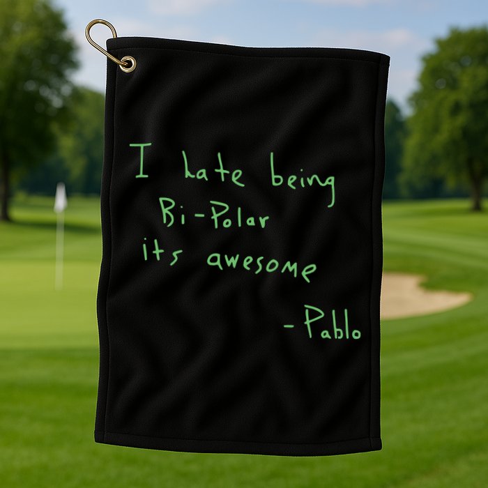 I Hate Being Bipolar It’s Awesome Bipolar Golf Towel
