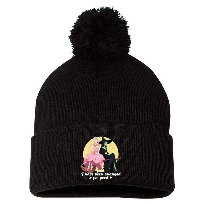 I Have Been Changed For Good Wicked Funny Pom Pom 12in Knit Beanie