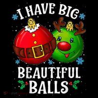 I Have Big Beautiful Balls Adult Holiday Humor Christmas Tall T-Shirt