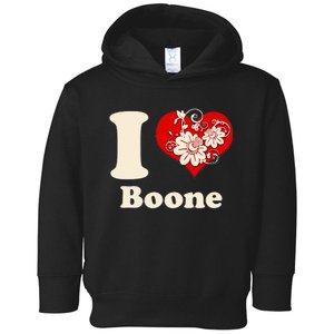 I Heart Boone North Carolina Floral Toddler Hoodie