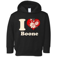 I Heart Boone North Carolina Floral Toddler Hoodie