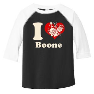 I Heart Boone North Carolina Floral Toddler Fine Jersey T-Shirt