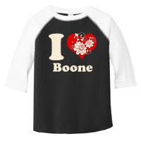 I Heart Boone North Carolina Floral Toddler Fine Jersey T-Shirt