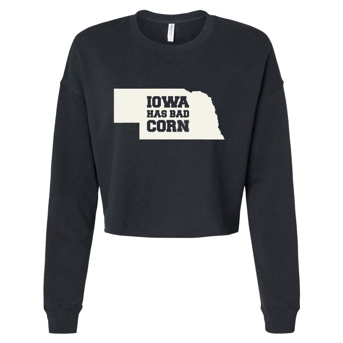 Iowa Has Bad Corn Cropped Pullover Crew