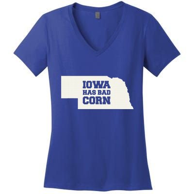 Iowa Has Bad Corn Women's V-Neck T-Shirt