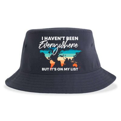 I Haven't Been Everywhere But It's On My List | Travel Lover Sustainable Bucket Hat