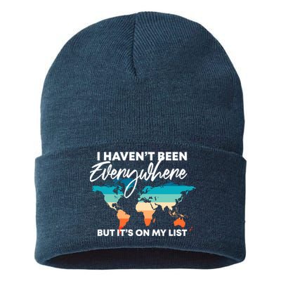 I Haven't Been Everywhere But It's On My List | Travel Lover Sustainable Knit Beanie