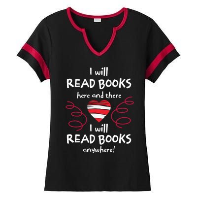 I Heart Books. Book Lovers. Readers. Read More Books Reading Lovers Ladies Halftime Notch Neck Tee