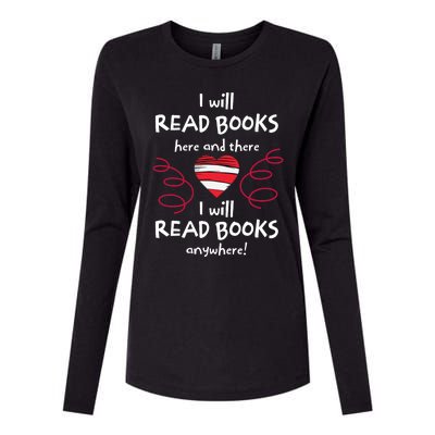 I Heart Books. Book Lovers. Readers. Read More Books Reading Lovers Womens Cotton Relaxed Long Sleeve T-Shirt