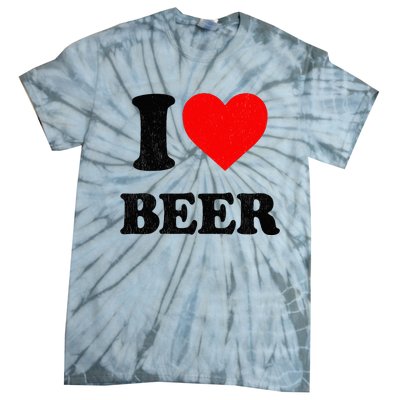 I Heart Beer For Beer Drinker I Love Beer Tie-Dye T-Shirt