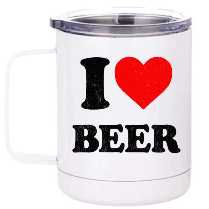 I Heart Beer For Beer Drinker I Love Beer 12 oz Stainless Steel Tumbler Cup