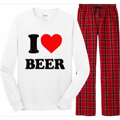 I Heart Beer For Beer Drinker I Love Beer Long Sleeve Pajama Set