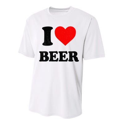 I Heart Beer For Beer Drinker I Love Beer Performance Sprint T-Shirt