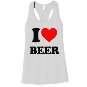 I Heart Beer For Beer Drinker I Love Beer Women's Racerback Tank