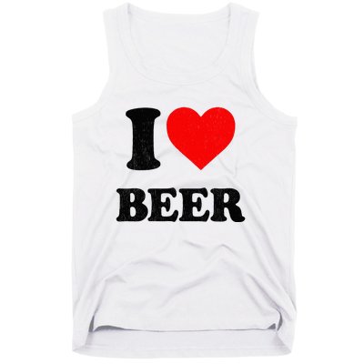 I Heart Beer For Beer Drinker I Love Beer Tank Top