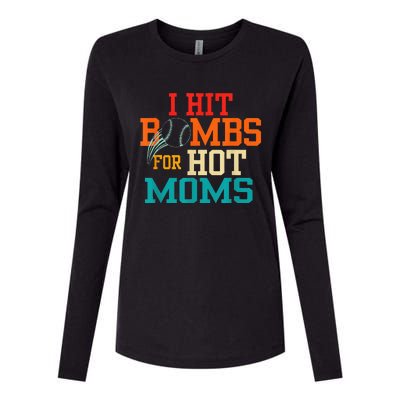 I Hit Bombs For Hot Moms Womens Cotton Relaxed Long Sleeve T-Shirt