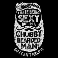 I Hate Being Sexy But I'm A Chubby Bearded Man Funny Beard 16 in Basic Backpack