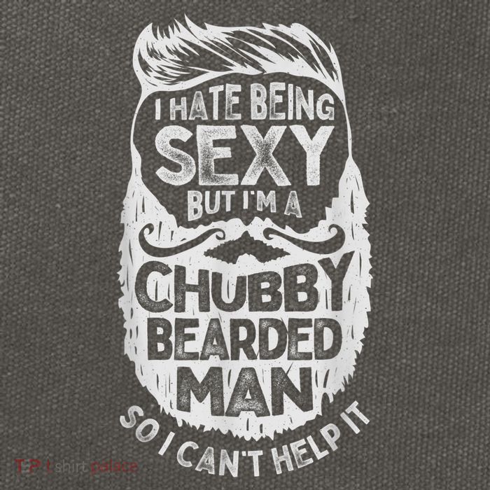 I Hate Being Sexy But I'm A Chubby Bearded Man Funny Beard Cotton Canvas Backpack