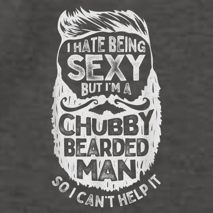 I Hate Being Sexy But I'm A Chubby Bearded Man Funny Beard Vector Backpack