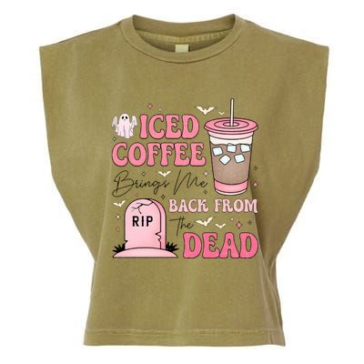 Iced Halloween Brings Me Back From The Dead Garment-Dyed Women's Muscle Tee