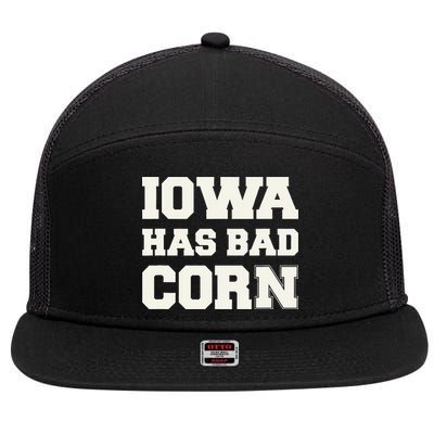 Iowa Has Bad Corn 7 Panel Mesh Trucker Snapback Hat