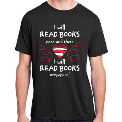 I Heart Books Book Lovers Readers Read More Books Adult ChromaSoft Performance T-Shirt