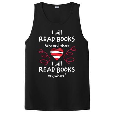 I Heart Books Book Lovers Readers Read More Books PosiCharge Competitor Tank