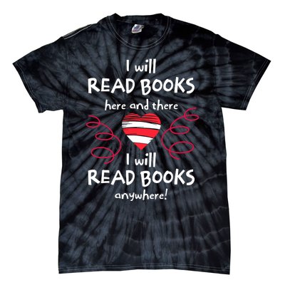 I Heart Books Book Lovers Readers Read More Books Tie-Dye T-Shirt