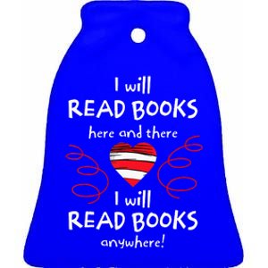 I Heart Books. Book Lovers. Readers. Read More Books Ceramic Bell Ornament