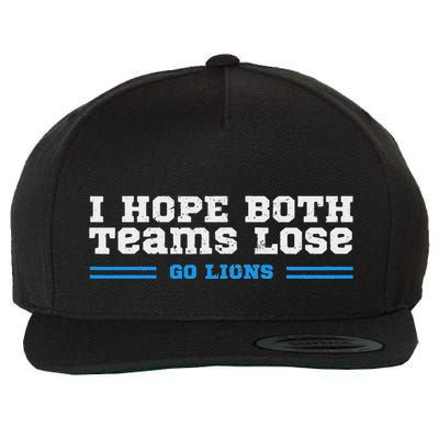 I Hope Both Teams Lose Go Lion Wool Snapback Cap