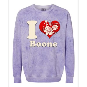 I Heart Boone North Carolina Floral Colorblast Crewneck Sweatshirt