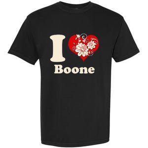 I Heart Boone North Carolina Floral Garment-Dyed Heavyweight T-Shirt