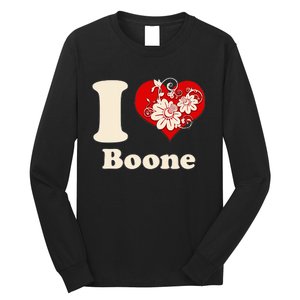 I Heart Boone North Carolina Floral Long Sleeve Shirt