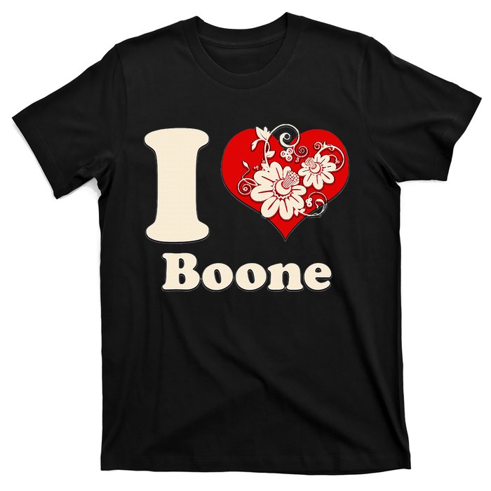 I Heart Boone North Carolina Floral T-Shirt